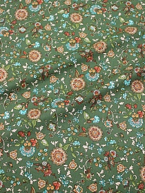 Импорт. хлопок "Юлиана" цв.зеленый папоротник, ш.1.45м, хлопок-100%, 100гр/м.кв