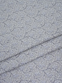 Трикотаж Кулир.гладь "Весеннее утро" цв.серый, ш.1.96м (0.98м*2, чулок), Карде, хлопок-100%, 145гр/м.кв