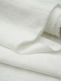 Лен костюмный с эффектом мятости цв.Белый, ш.1.45м, лен-100%, 250гр/м.кв