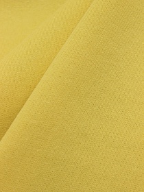 Футер 2-х нит. начес цв.Бледная желтая горчица, ш.2.14м(1,07м*2, чул),Карде/Ое, хл-90%, п/э-10%