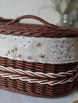 Двойной чехол для хлебницы из полульна