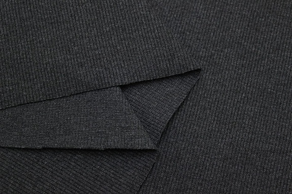 Кашкорсе цв.Темный графитово-серый меланж, ш.1.12м (0.56м*2 чулок), Пенье, хл-95%, лайкра-5%