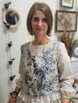 Двухсторонний жилет из полульна и перкали