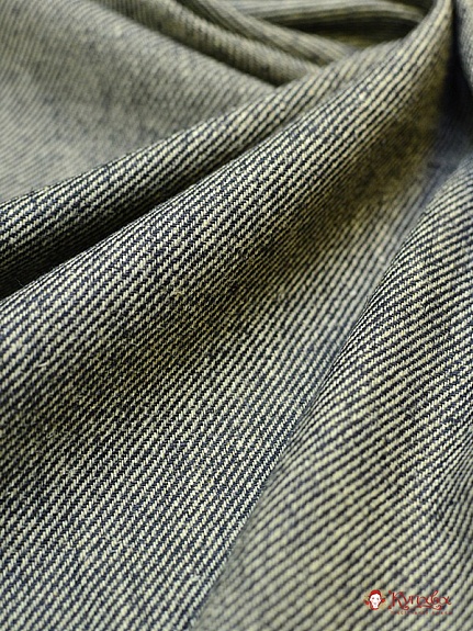 Лен костюмный пестротканый "Чернильная саржа", ш.1.45м, лен-100%, 320гр/м.кв