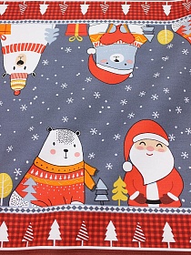 Дорожка "В гостях у Санты - ночь", ш.0.5м, хлопок -100%, 228гр/кв.м