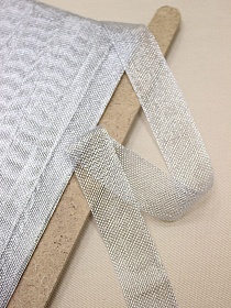 Лента металлизированная цв.серебро, 30мм