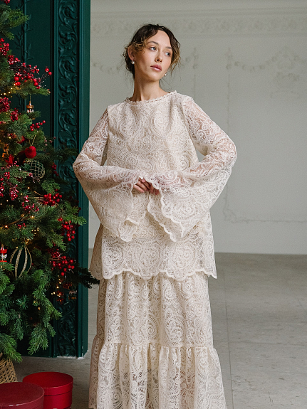 Блуза и юбка из Кружевного полотна "Милада"