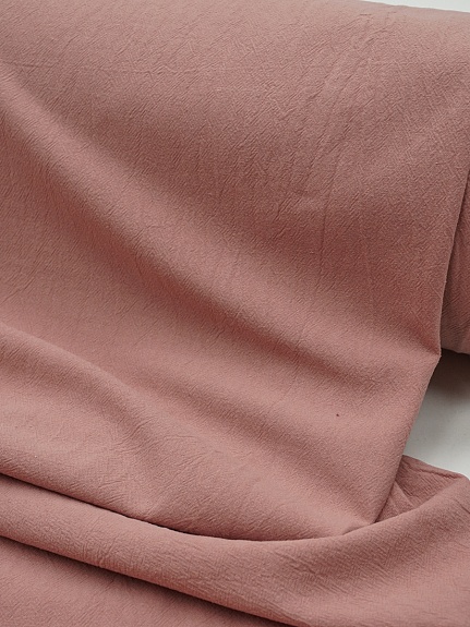 Мерный лоскут Хлопок крэш цв.Пыльный розово-бежевый, ш.1.4м, хлопок-100%, 155гр/м.кв