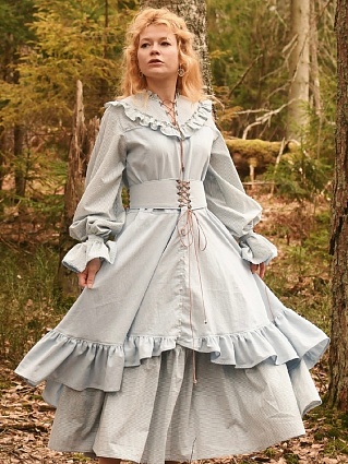 Платье из вареного хлопка и хлопка крэш