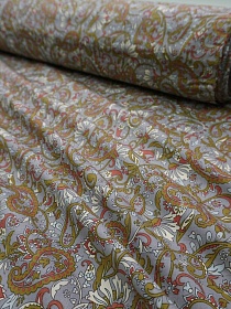 Импорт. хлопок "Даурия" цв.серый/оливковый хаки, ш.1.45м, хлопок-100%, 100гр/м.кв