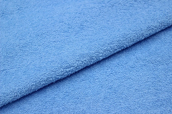 Махровая ткань цв.Насыщенный голубой, ш.1.5м, хлопок-100%, 350гр/м.кв