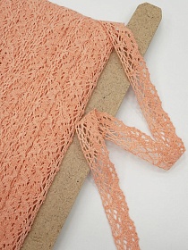 Кружево хлопок-90%, п/э-10%, 20мм, цв.персик