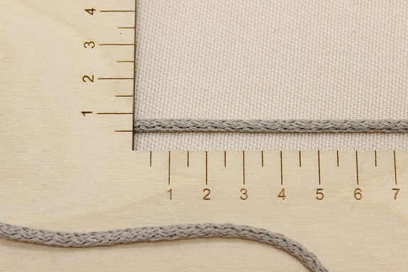 Шнур цв.серо-бежевый, ш.4мм, хлопок-100%