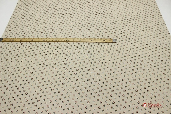 Теплый хлопок "Милые букетики" цв.топленое молоко, ш.1.50м, хлопок-100%, 160гр/м.кв