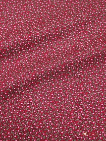 Импорт. хлопок "Россыпь розовых цветочков на бордово-малиновом", СОРТ2, ш.1.50м, хл-100%