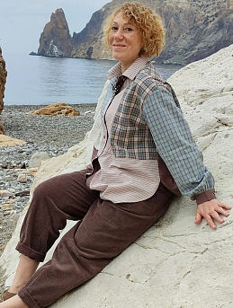 Брюки из вельвета в шоколадно-коричневом цвете