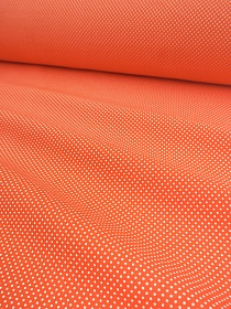 Импорт. хлопок "Горошек 1.5/2 " цв.оранжевый, ш.1.45м, хлопок-100%, 115гр/м.кв