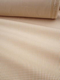 Пестроткань сорочечная "Микроклетка" цв.бежевый, ш.1.45м, хлопок-100%, 100гр/м.кв