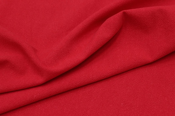 Мерный лоскут - Крапива Рами (Ramie) с хлопком цв.Красный с малиновым оттенком, ш.1.36м