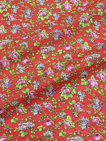 Ситец "Алла" цв.красный, ГОСТ, ш.0.8м, хлопок-100%, 85гр/м.кв