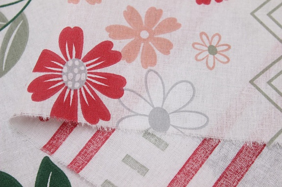 Поплин "Эмилия - цветочные дорожки", (комп), ш.2.2м, хлопок-100%, 110гр/м.кв