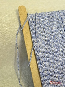 Шнур меланжевый цв.голубой джинс/молочный, 3мм, хлопок-100%