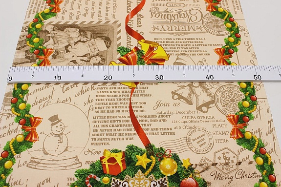 Дорожка "Пять минут", ш.0.5м, хлопок-100%, 228гр/м.кв, раппорт 63см