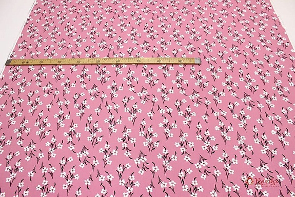 Плательная вискоза "Летнее очарование" цв.темно-розовая дымка, ш.1.5м, вискоза-100%, 149гр/м.кв