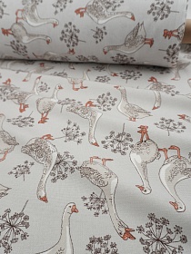 Рогожка "Гуси", ш.1.5м, хлопок-100%, 170гр/м.кв