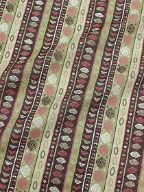 Мерный лоскут Ситец "Этнические мотивы" цв.коричневый/оливковый, ГОСТ, ш.0.8м, хлопок-100%, 85гр/м.кв