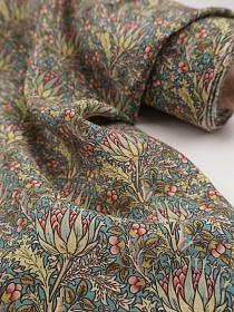 Креп-вискоза "Артишок" цв.лазурный,  ш.1.5м, вискоза-80%, нейлон-20%, 80гр/м.кв