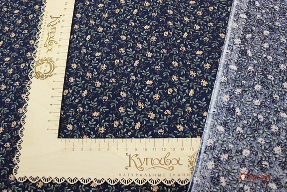 Импорт. хлопок "Мелания" цв.чернильный, СОРТ2, ш.1.48м, хлопок-100%, 100гр/м.кв