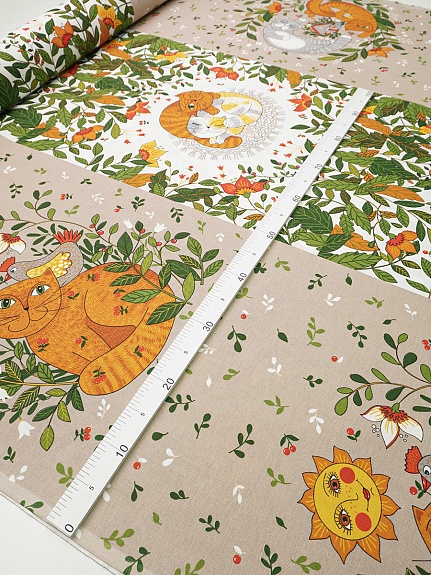 Рогожка "Мурмурвиль", ш.1.5м, хлопок-100%, 165гр/м.кв, раппорт 63см