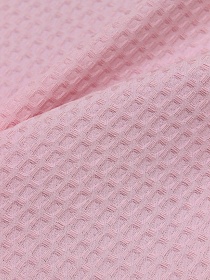 Вафельное полотно "Крупная клетка" цв.нежно-розовый, ш.1.5м, хлопок-100%, 200гр/м.кв