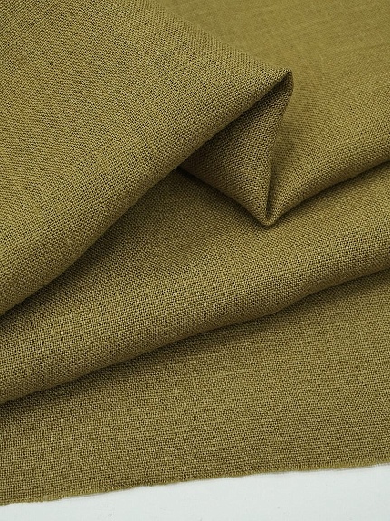 Лен костюмный с эффектом мятости цв.Хаки, ш.1.45м, лен-100%, 190гр/м.кв