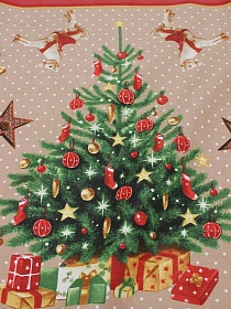 Мерный лоскут Дорожка "Волшебство" цв.бежевый, СОРТ2, ш.0.5м, хлопок-100%, раппорт 31.5см