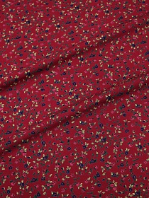 Штапель Премиум "Кукольная нежность" цв.вишневый, ш.1.45м, вискоза-100%, 120гр/м.кв