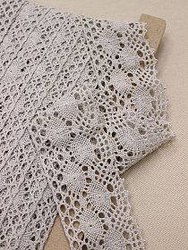 Кружево цв.св.бежево-кофейный-2, ш.57мм, хлопок-90%, п/э-10%