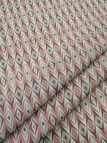 Мерный лоскут Ситец "Восточные ромбы" цв.коричневый/серый, ш.0.8м, хлопок-100%, 85гр/м.кв