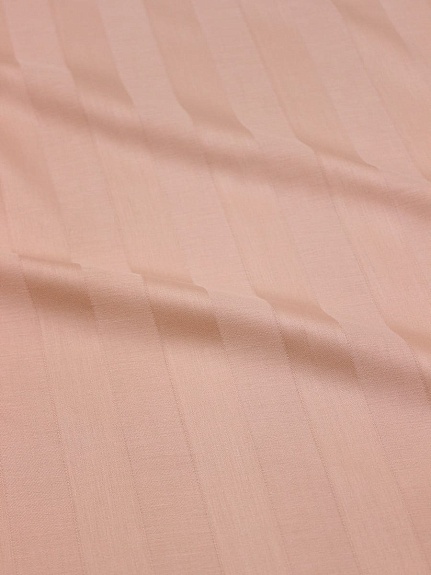 Сатин-страйп цв.Розовый персик (3см*3см), ш.2.2м, хлопок-100%, 130 гр/м.кв