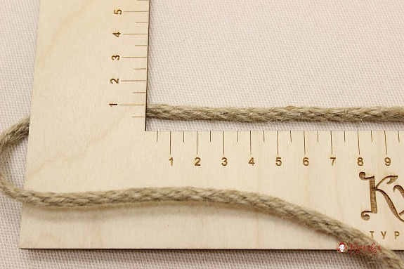 Шнур джутовый плетеный, 6мм, джут-100%
