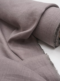 Лен костюмный с эффектом мятости цв.Серо-сиреневый флер-2, ш.1.45м, лен-100%, 190гр/м.кв#019568