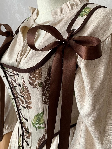 Корсет из полульна "Листья папоротника"