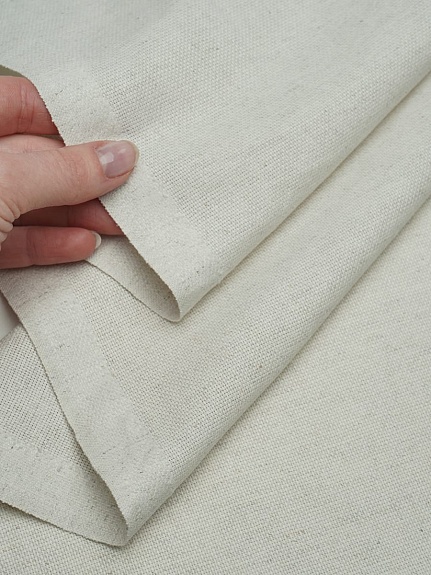 Полульняная рогожка цв.Суровый, ш.1.5м, хлопок-60%, лен-40%, 155гр/м.кв