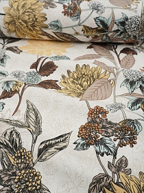 Ткань Дак Цифр.печать "Медовый георгин ", ш.1.8м, хл-65%, п/э-35%, 210гр/м.кв