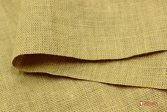 Лен костюмный с эффектом мятости цв.Песочно-желтый, ш.1.45м, лен-100%, 250гр/м.кв