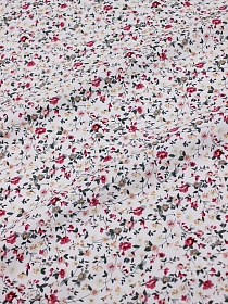 Импорт. хлопок "Цветочный вьюнок на белом (отбеленном)", ш.1.5м, хлопок-100%, 100гр/м.кв
