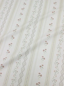 Сатин "Цветочные дорожки" цв.бежевый, ш.2.35м, хлопок-100%, 110гр/м.кв