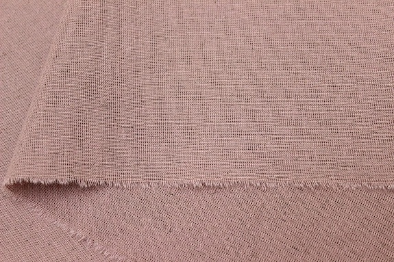 Полулен постельный цв.Т.винтажный пыльно-розовый меланж, ш.2.2м, лен-30%, хлопок-70%, 155гр/м.кв