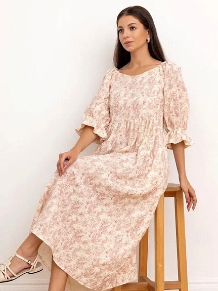 Нежное платье из муслина "Садовая романтика"